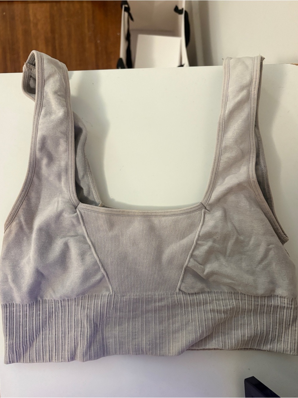 Free People Light Gray Sports Bra